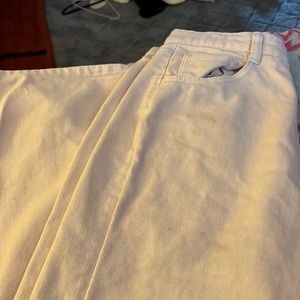 white wide leg jeans